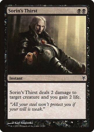 Sorin's Thirst [Duel Decks: Sorin vs. Tibalt] MTG Single Magic: The Gathering  | Multizone: Comics And Games