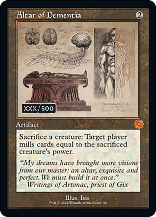Altar of Dementia (Retro Schematic) (Serial Numbered) [The Brothers' War Retro Artifacts] MTG Single Magic: The Gathering  | Multizone: Comics And Games