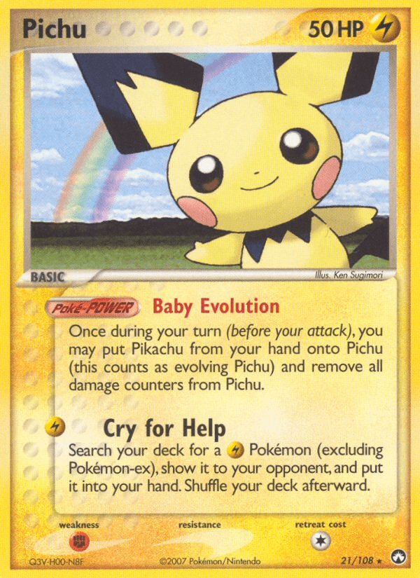 Pichu (21/108) [EX: Power Keepers] Pokemon Single Pokémon  | Multizone: Comics And Games