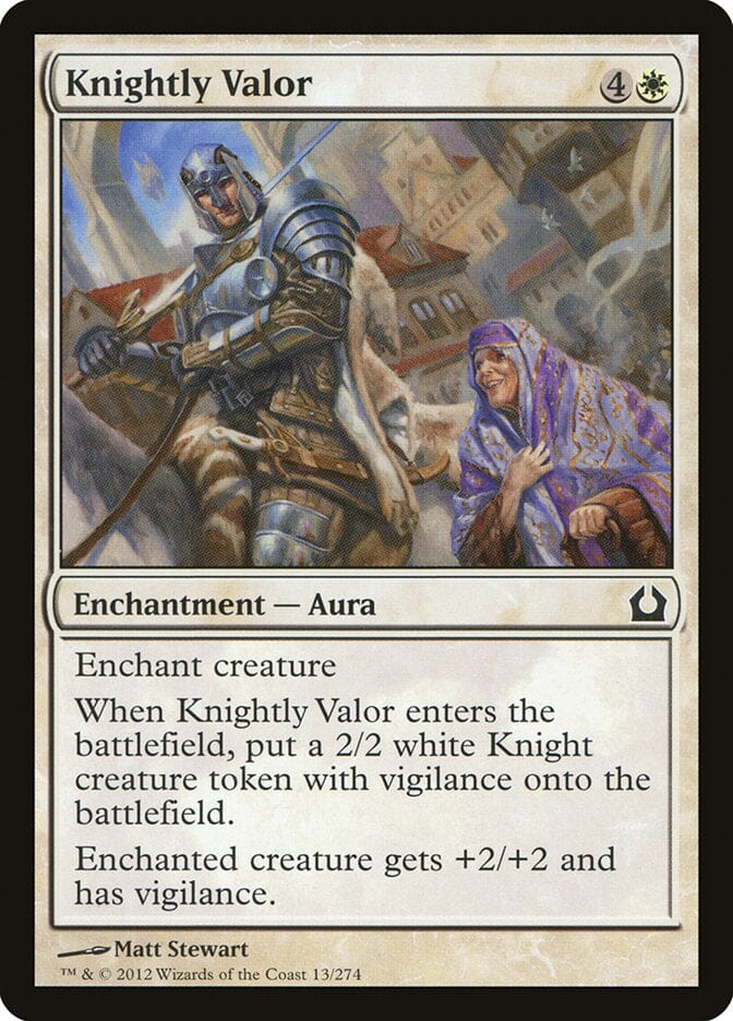 Knightly Valor [Return to Ravnica] MTG Single Magic: The Gathering  | Multizone: Comics And Games