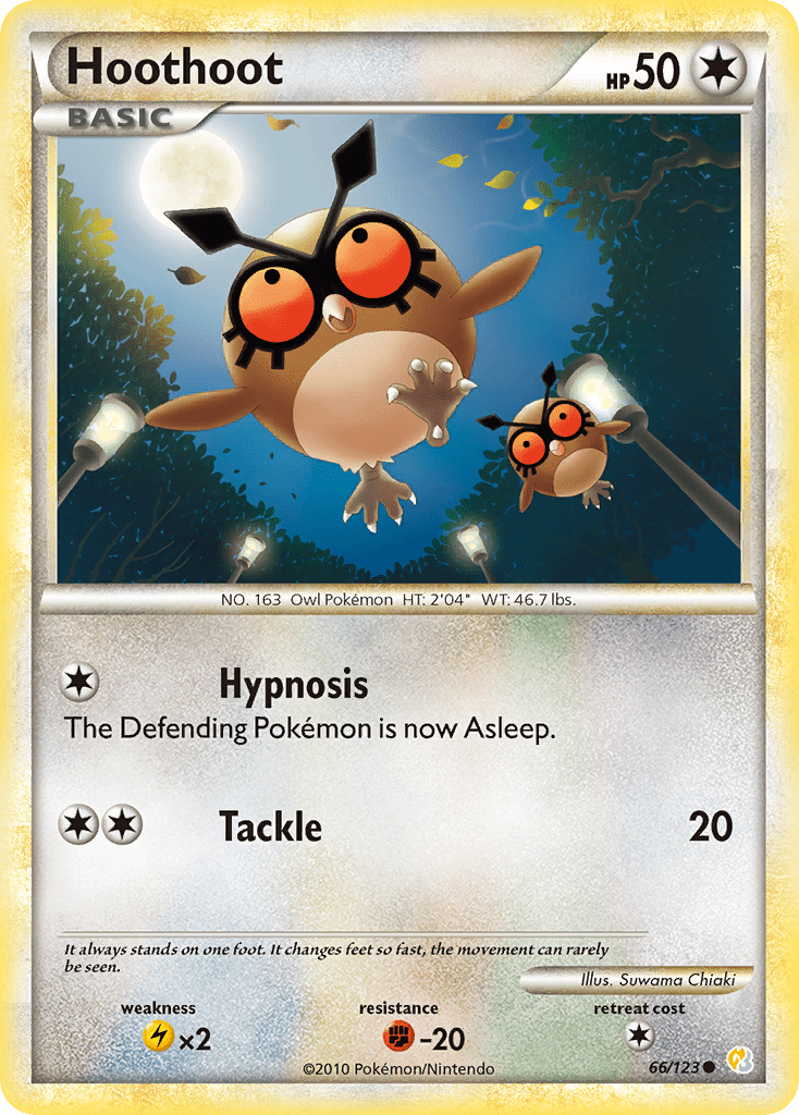 Hoothoot (66/123) [HeartGold & SoulSilver: Base Set] Pokemon Single Pokémon  | Multizone: Comics And Games