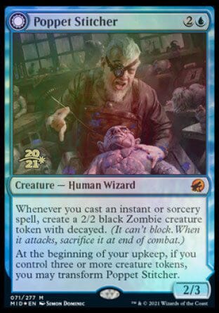 Poppet Stitcher // Poppet Factory [Innistrad: Midnight Hunt Prerelease Promos] MTG Single Magic: The Gathering  | Multizone: Comics And Games