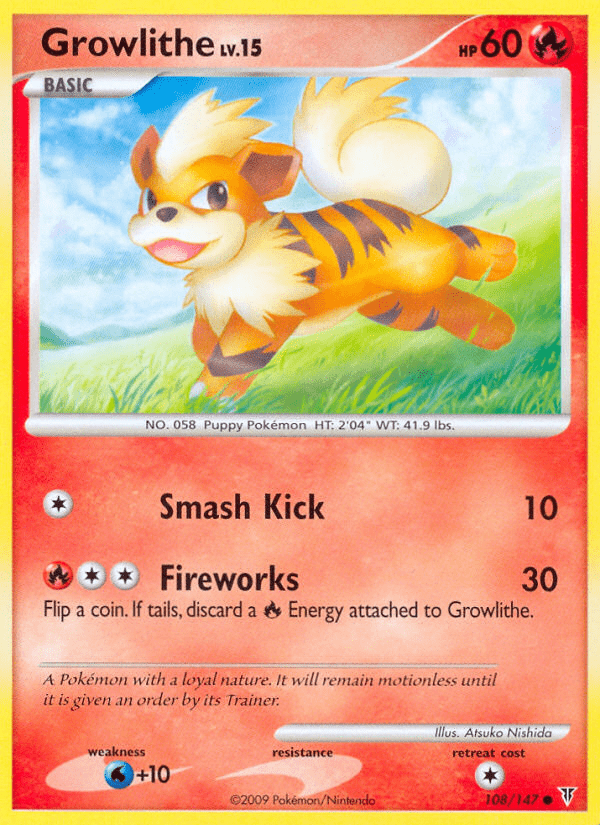 Growlithe (108/147) [Platinum: Supreme Victors] Pokemon Single Pokémon  | Multizone: Comics And Games