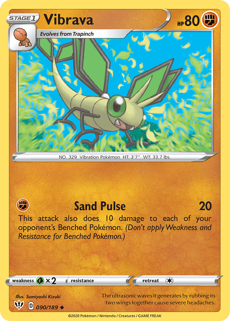 Vibrava (090/189) [Sword & Shield: Darkness Ablaze] Pokemon Single Pokémon  | Multizone: Comics And Games