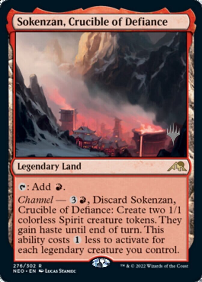 Sokenzan, Crucible of Defiance (Promo Pack) [Kamigawa: Neon Dynasty Promos] MTG Single Magic: The Gathering  | Multizone: Comics And Games