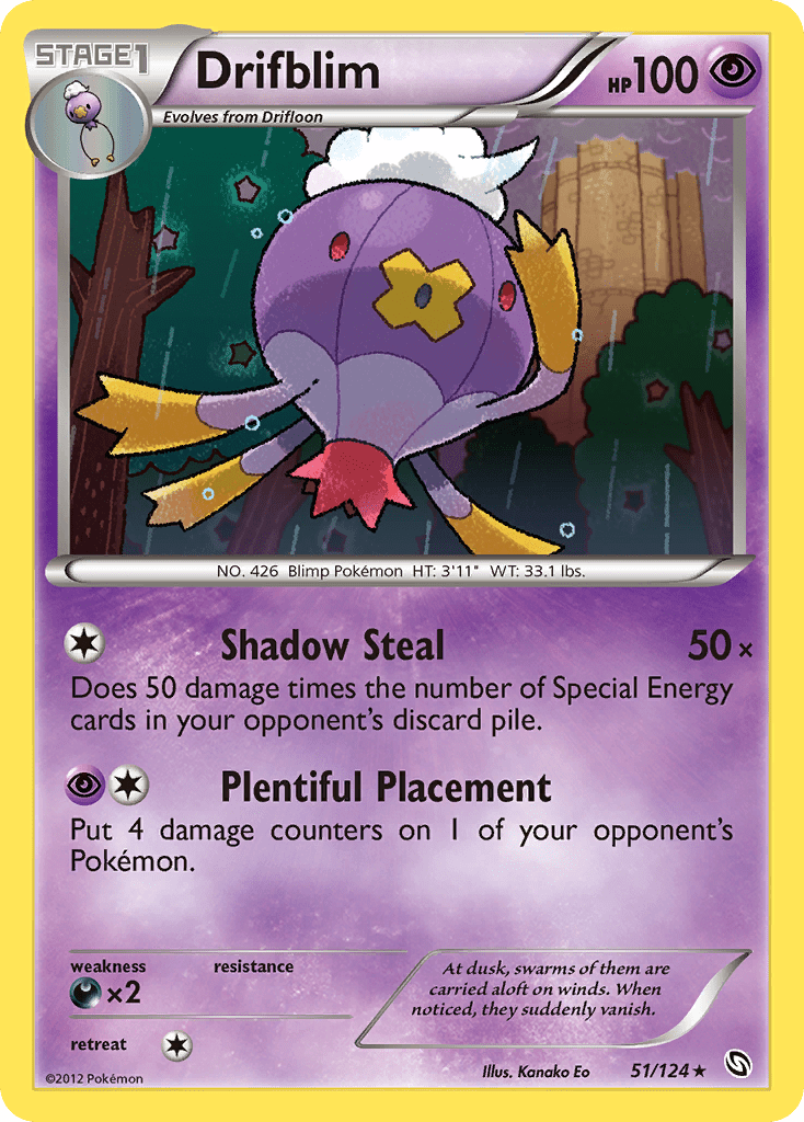 Drifblim (51/124) [Black & White: Dragons Exalted] Pokemon Single Pokémon  | Multizone: Comics And Games