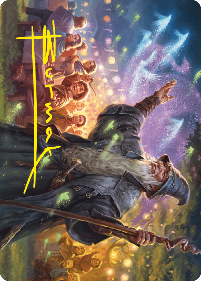 Gandalf, Friend of the Shire Art Card (Gold-Stamped Signature) [The Lord of the Rings: Tales of Middle-earth Art Series] MTG Single Magic: The Gathering  | Multizone: Comics And Games