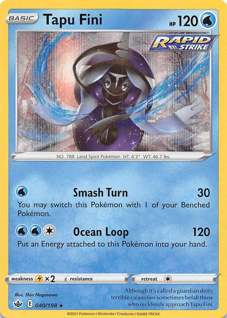 Tapu Fini (040/198) [Sword & Shield: Chilling Reign] Pokemon Single Pokémon  | Multizone: Comics And Games