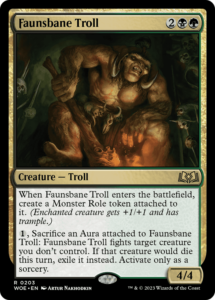 Faunsbane Troll [Wilds of Eldraine] MTG Single Magic: The Gathering  | Multizone: Comics And Games