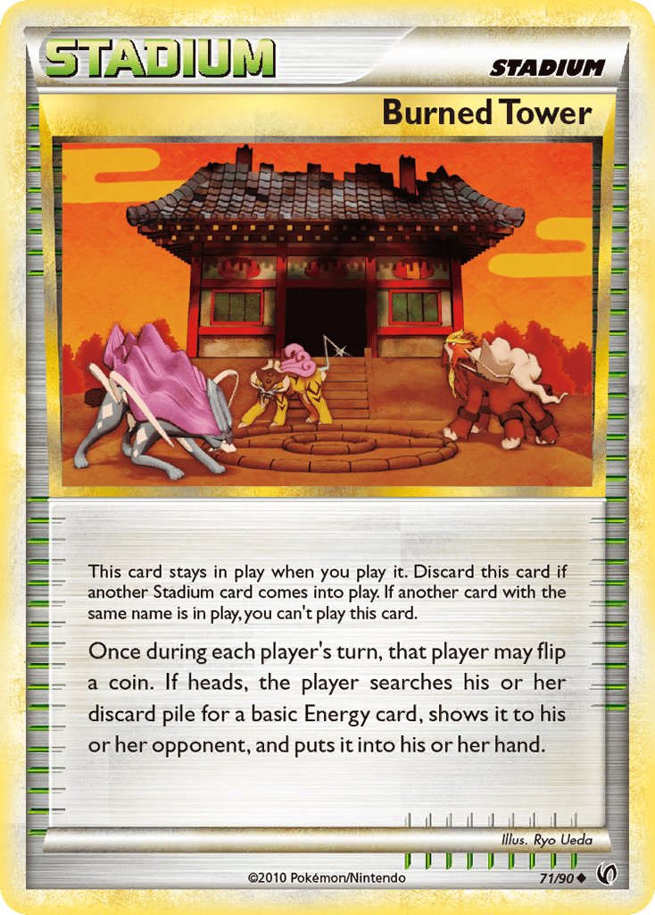 Burned Tower (71/90) [HeartGold & SoulSilver: Undaunted] Pokemon Single Pokémon  | Multizone: Comics And Games