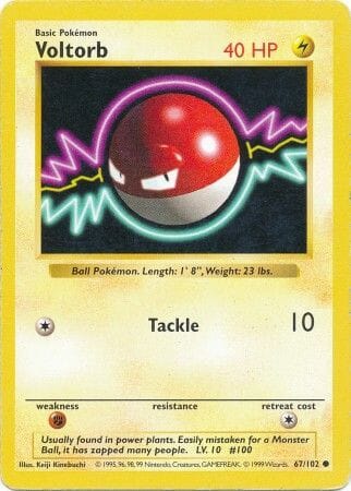 Voltorb (67/102) [Base Set Shadowless Unlimited] Pokemon Single Pokémon  | Multizone: Comics And Games