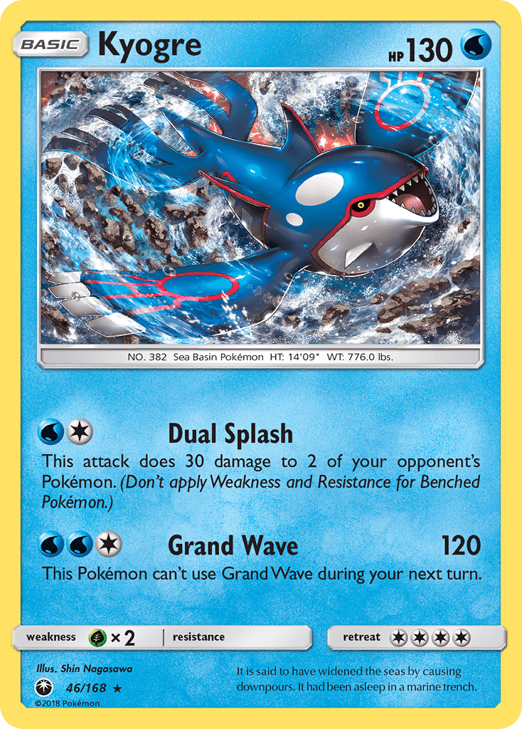 Kyogre (46/168) [Sun & Moon: Celestial Storm] Pokemon Single Pokémon  | Multizone: Comics And Games