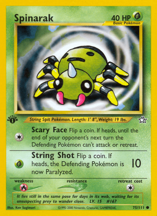 Spinarak (75/111) [Neo Genesis 1st Edition] Pokemon Single Pokémon  | Multizone: Comics And Games