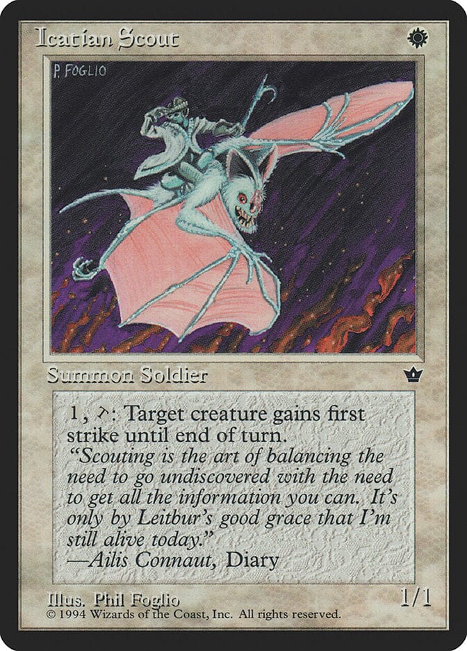 Icatian Scout (Phil Foglio) [Fallen Empires] MTG Single Magic: The Gathering  | Multizone: Comics And Games