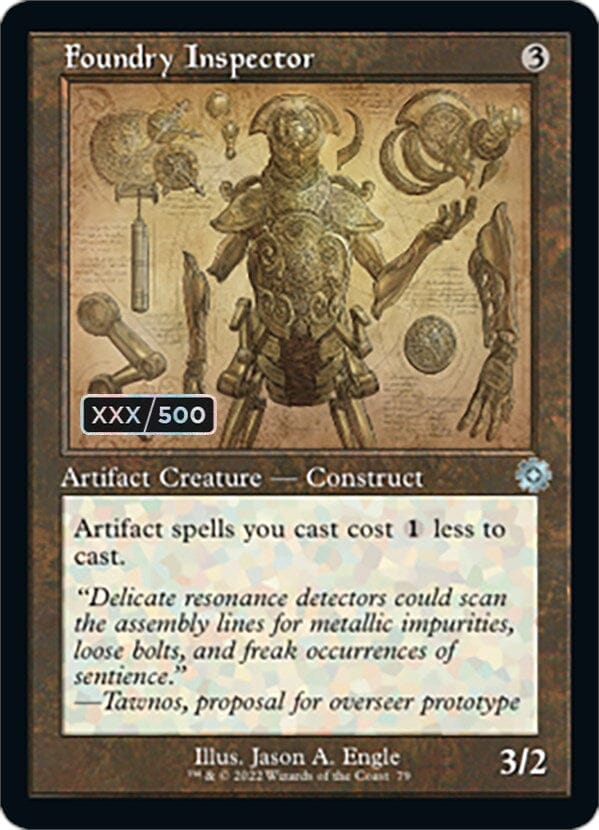 Foundry Inspector (Retro Schematic) (Serial Numbered) [The Brothers' War Retro Artifacts] MTG Single Magic: The Gathering  | Multizone: Comics And Games