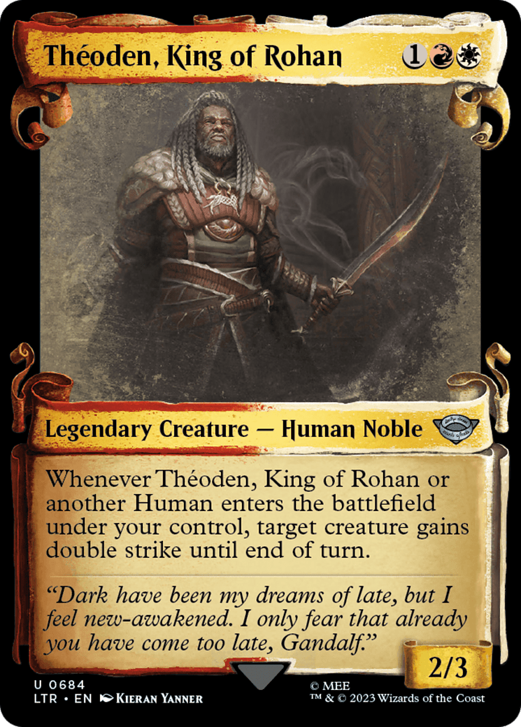 Theoden, King of Rohan [The Lord of the Rings: Tales of Middle-Earth Showcase Scrolls] MTG Single Magic: The Gathering  | Multizone: Comics And Games