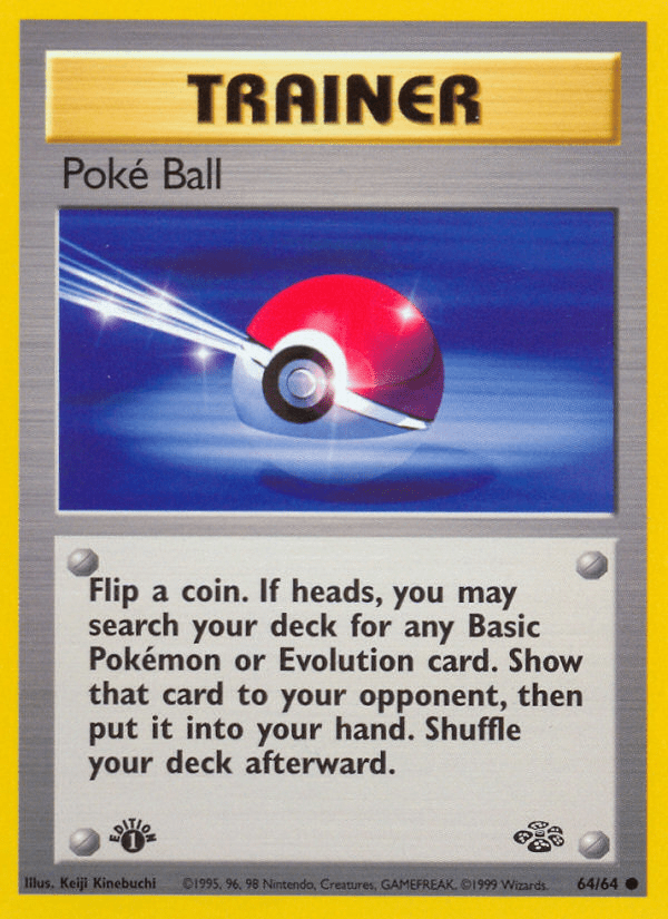 Poke Ball (64/64) [Jungle 1st Edition] Pokemon Single Pokémon  | Multizone: Comics And Games