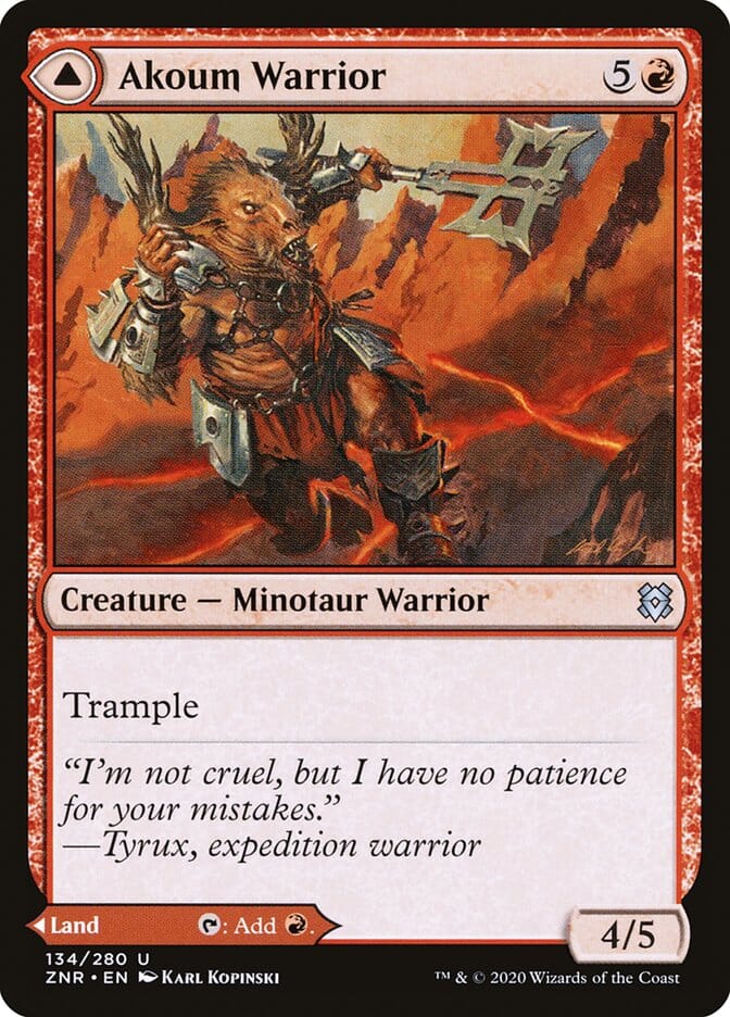 Akoum Warrior // Akoum Teeth [Zendikar Rising] MTG Single Magic: The Gathering  | Multizone: Comics And Games