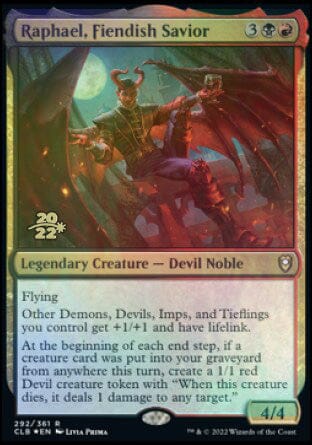 Raphael, Fiendish Savior [Commander Legends: Battle for Baldur's Gate Prerelease Promos] MTG Single Magic: The Gathering  | Multizone: Comics And Games