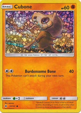 Cubone (57/131) (General Mills Promo) [Sun & Moon: Forbidden Light] Pokemon Single Pokémon  | Multizone: Comics And Games