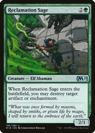 Reclamation Sage [Core Set 2019] MTG Single Magic: The Gathering  | Multizone: Comics And Games