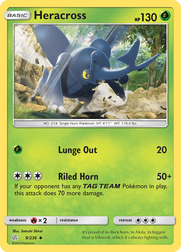 Heracross (9/236) [Sun & Moon: Cosmic Eclipse] Pokemon Single Pokémon  | Multizone: Comics And Games