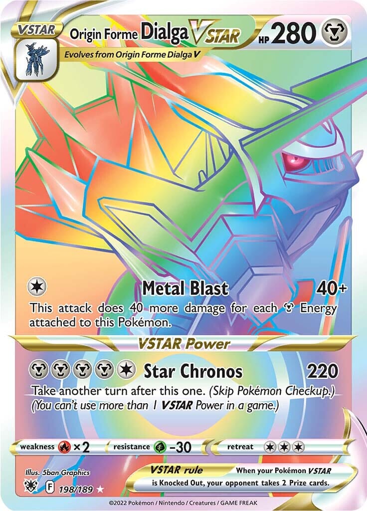 Origin Forme Dialga VSTAR (198/189) [Sword & Shield: Astral Radiance] Pokemon Single Pokémon  | Multizone: Comics And Games