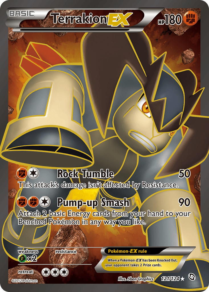 Terrakion EX (121/124) [Black & White: Dragons Exalted] Pokemon Single Pokémon  | Multizone: Comics And Games