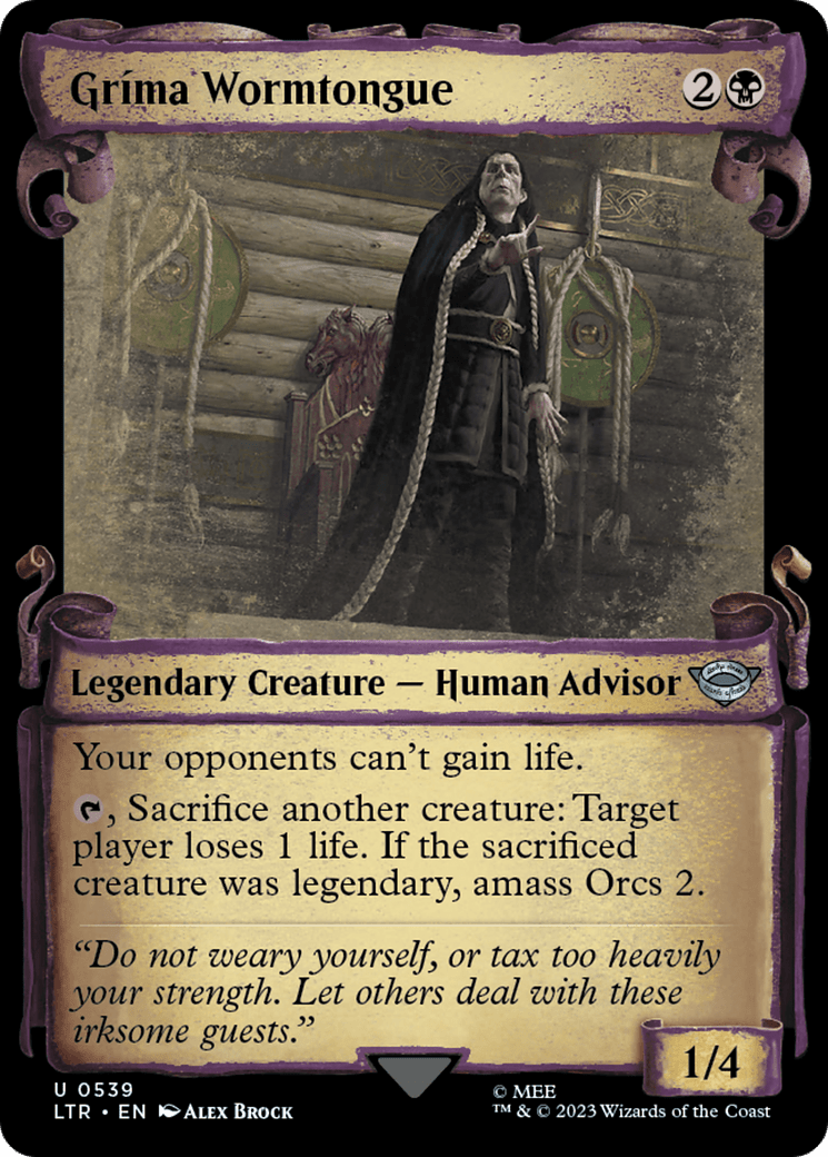 Grima Wormtongue [The Lord of the Rings: Tales of Middle-Earth Showcase Scrolls] MTG Single Magic: The Gathering  | Multizone: Comics And Games