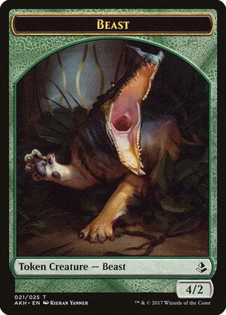Beast Token [Amonkhet Tokens] MTG Single Magic: The Gathering  | Multizone: Comics And Games