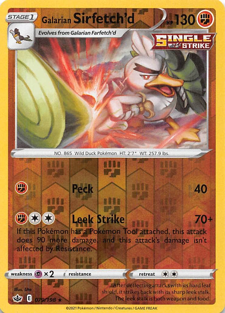 Galarian Sirfetch'd (079/198) [Sword & Shield: Chilling Reign] Pokemon Single Pokémon  | Multizone: Comics And Games