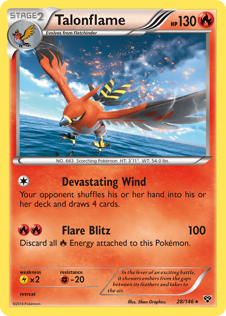 Talonflame (28/146) [XY: Base Set] Pokemon Single Pokémon  | Multizone: Comics And Games