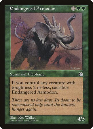 Endangered Armodon [Stronghold] MTG Single Magic: The Gathering  | Multizone: Comics And Games