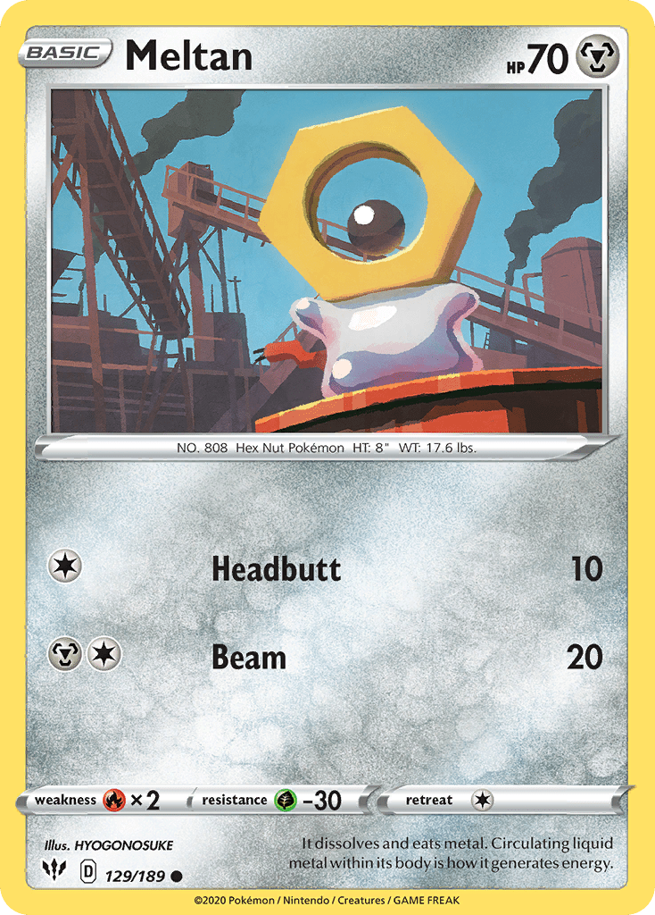 Meltan (129/189) [Sword & Shield: Darkness Ablaze] Pokemon Single Pokémon  | Multizone: Comics And Games