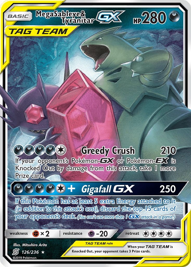 Mega Sableye & Tyranitar GX (126/236) [Sun & Moon: Unified Minds] Pokemon Single Pokémon  | Multizone: Comics And Games