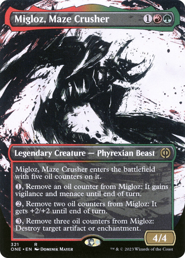 Migloz, Maze Crusher (Borderless Ichor) [Phyrexia: All Will Be One] MTG Single Magic: The Gathering  | Multizone: Comics And Games