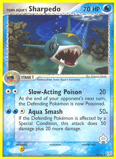 Team Aqua's Sharpedo (18/95) [EX: Team Magma vs Team Aqua] Pokemon Single Pokémon  | Multizone: Comics And Games