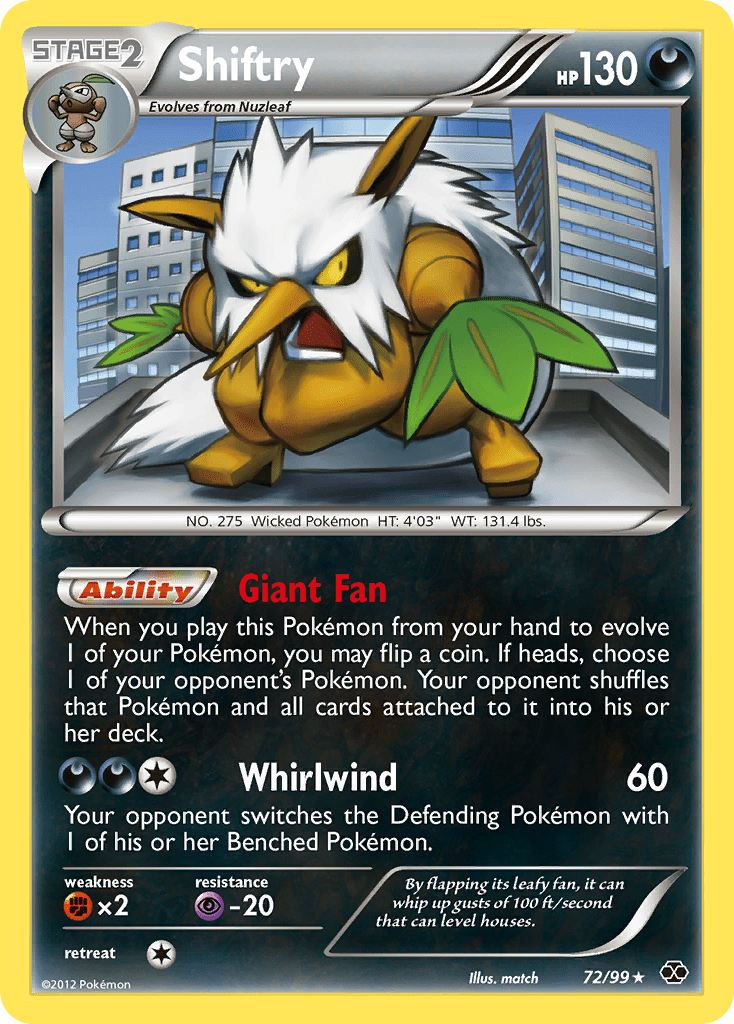 Shiftry (72/99) [Black & White: Next Destinies] Pokemon Single Pokémon  | Multizone: Comics And Games