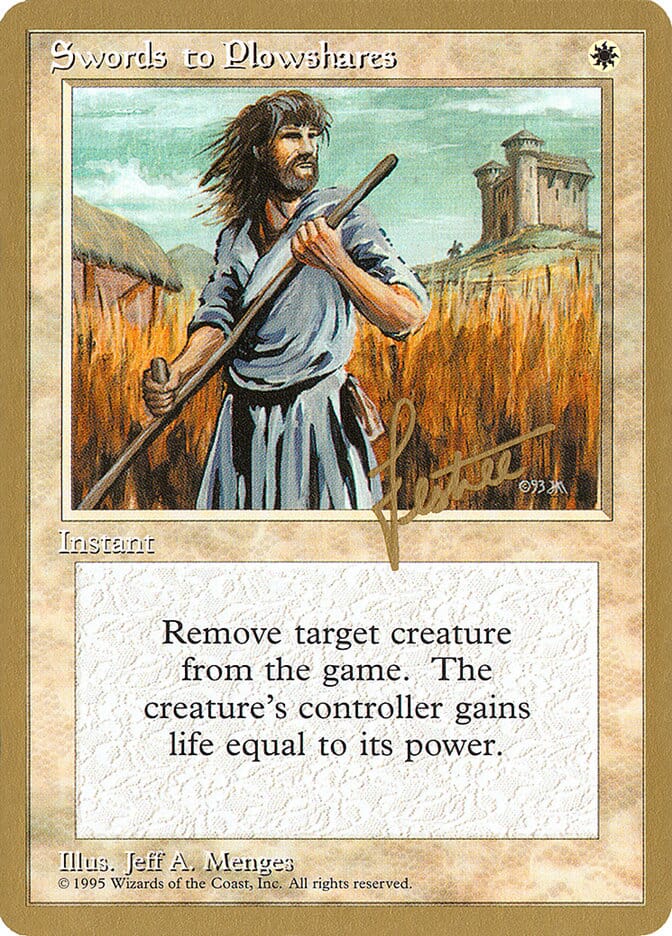Swords to Plowshares (Bertrand Lestree) [Pro Tour Collector Set] MTG Single Magic: The Gathering  | Multizone: Comics And Games