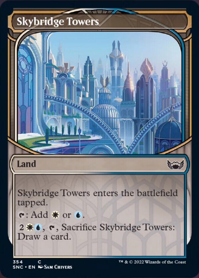 Skybridge Towers (Showcase Skyscraper) [Streets of New Capenna] MTG Single Magic: The Gathering  | Multizone: Comics And Games