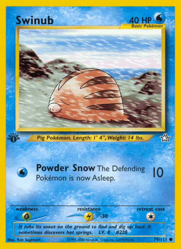 Swinub (79/111) [Neo Genesis 1st Edition] Pokemon Single Pokémon  | Multizone: Comics And Games