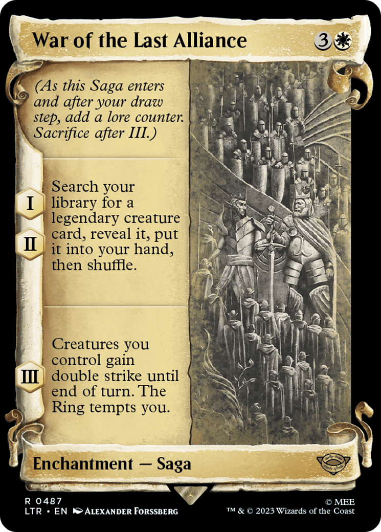 War of the Last Alliance [The Lord of the Rings: Tales of Middle-Earth Showcase Scrolls] MTG Single Magic: The Gathering  | Multizone: Comics And Games
