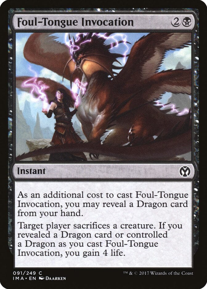 Foul-Tongue Invocation [Iconic Masters] MTG Single Magic: The Gathering  | Multizone: Comics And Games