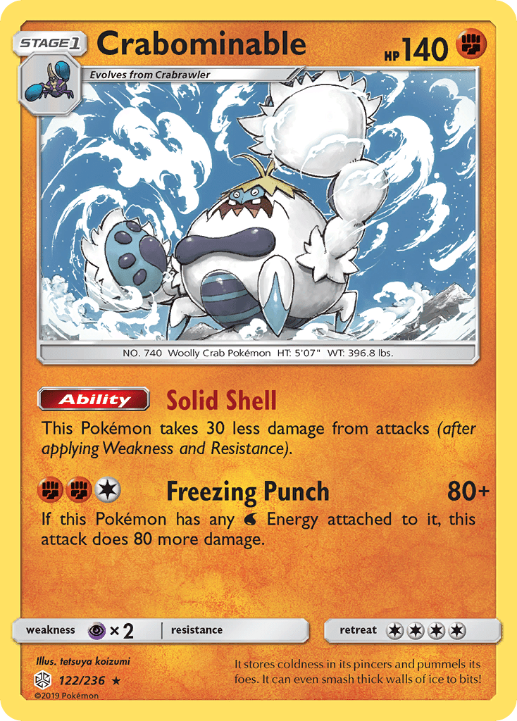 Crabominable (122/236) [Sun & Moon: Cosmic Eclipse] Pokemon Single Pokémon  | Multizone: Comics And Games