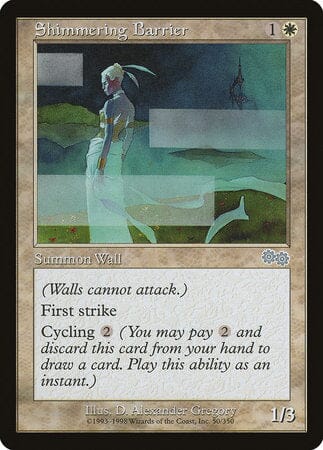 Shimmering Barrier [Urza's Saga] MTG Single Magic: The Gathering  | Multizone: Comics And Games