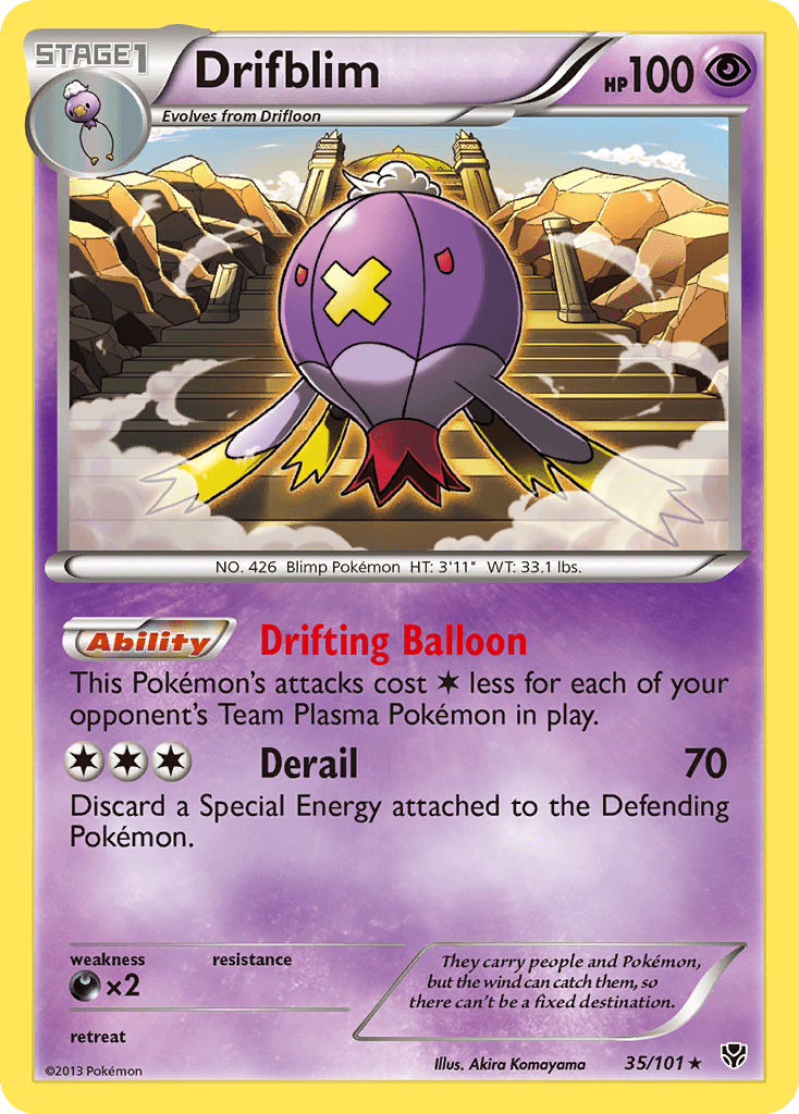 Drifblim (35/101) [Black & White: Plasma Blast] Pokemon Single Pokémon  | Multizone: Comics And Games