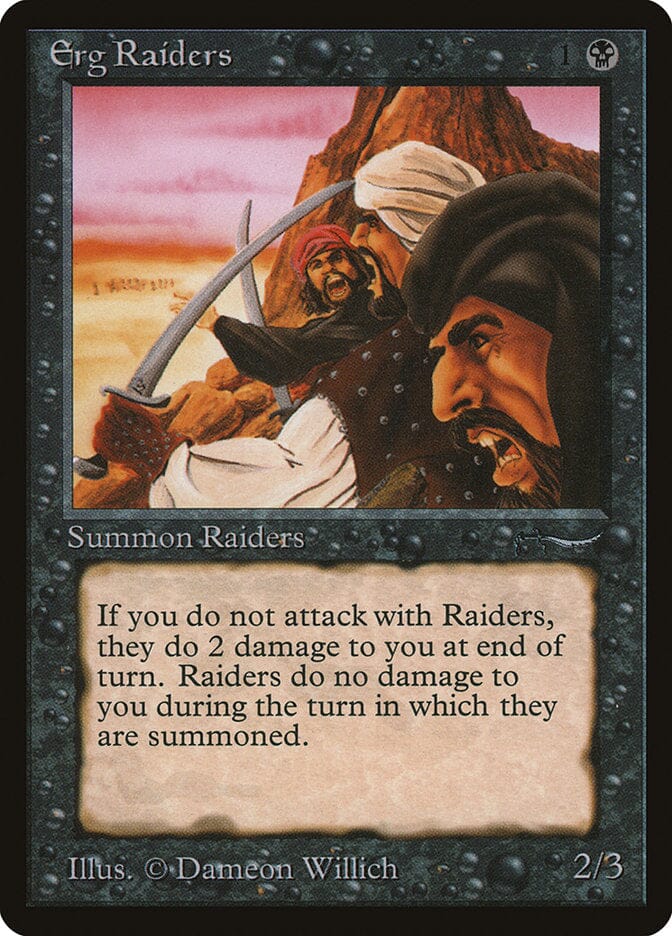 Erg Raiders (Dark Mana Cost) [Arabian Nights] MTG Single Magic: The Gathering  | Multizone: Comics And Games