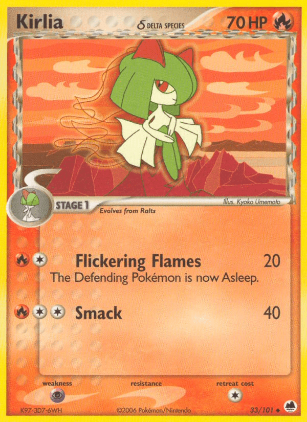 Kirlia (33/101) (Delta Species) [EX: Dragon Frontiers] Pokemon Single Pokémon  | Multizone: Comics And Games