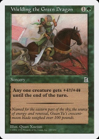 Wielding the Green Dragon [Portal Three Kingdoms] MTG Single Magic: The Gathering  | Multizone: Comics And Games