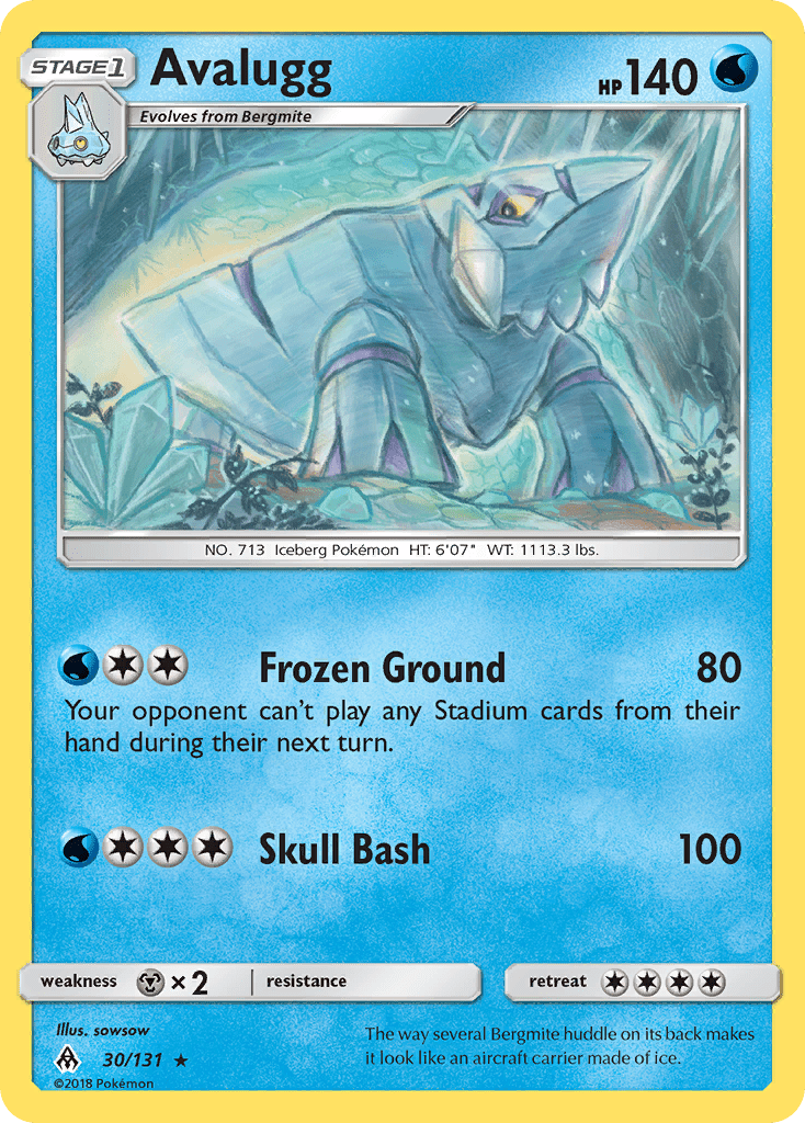 Avalugg (30/131) [Sun & Moon: Forbidden Light] Pokemon Single Pokémon  | Multizone: Comics And Games